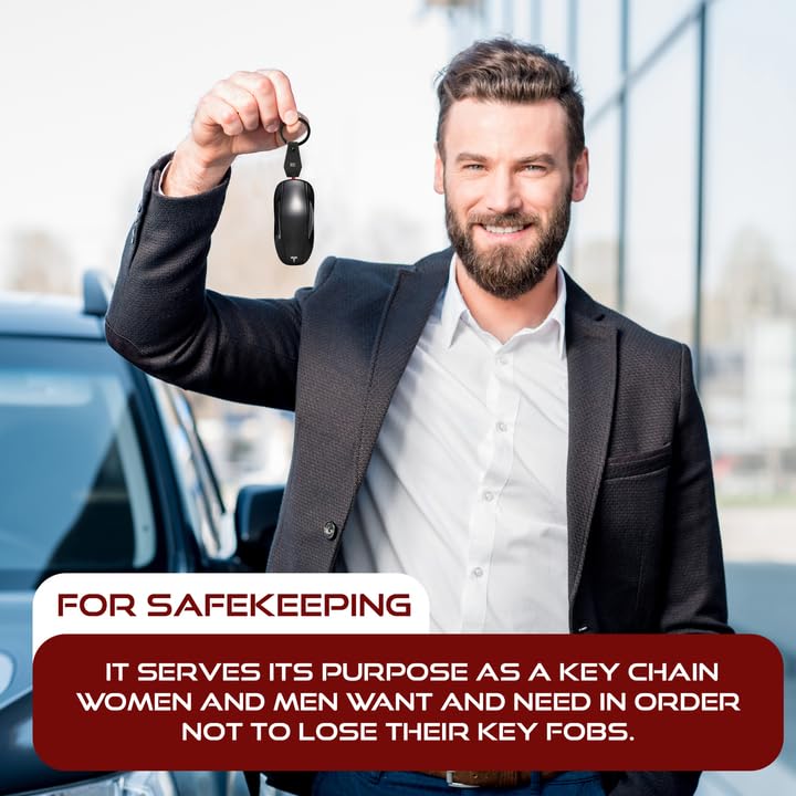 Utopicar Keychain, Black Hypalon Key Fob Rope - Lightweight Car Keyholder, Compatible with Tesla Model S/Y/3 - Image 5